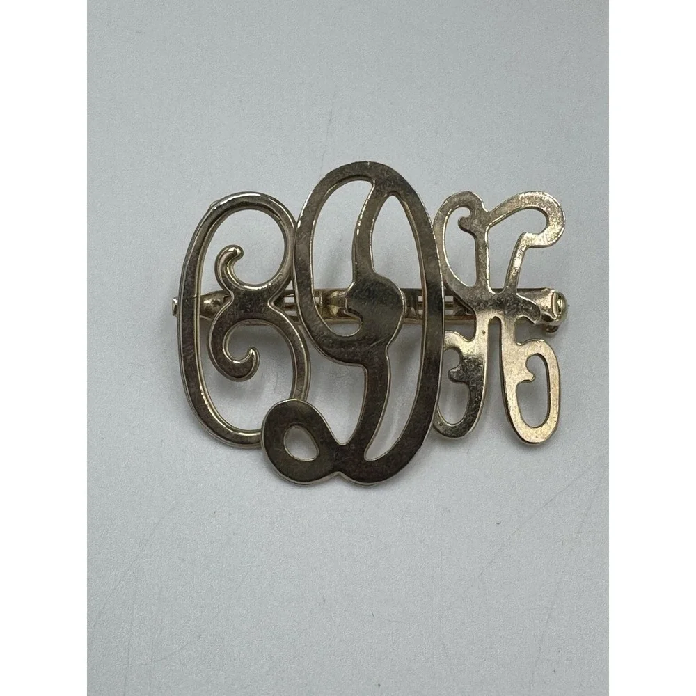 Vintage Monograph Initials  Monogram Brooch Pin ''CDH